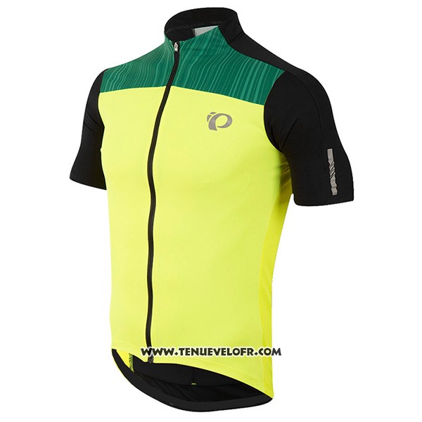 2017 Maillot Ciclismo Pearl Izumi Jaune et Noir Manches Courtes et Cuissard